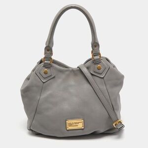 Marc Jacobs Gray Shoulder Bag with Gold Accents